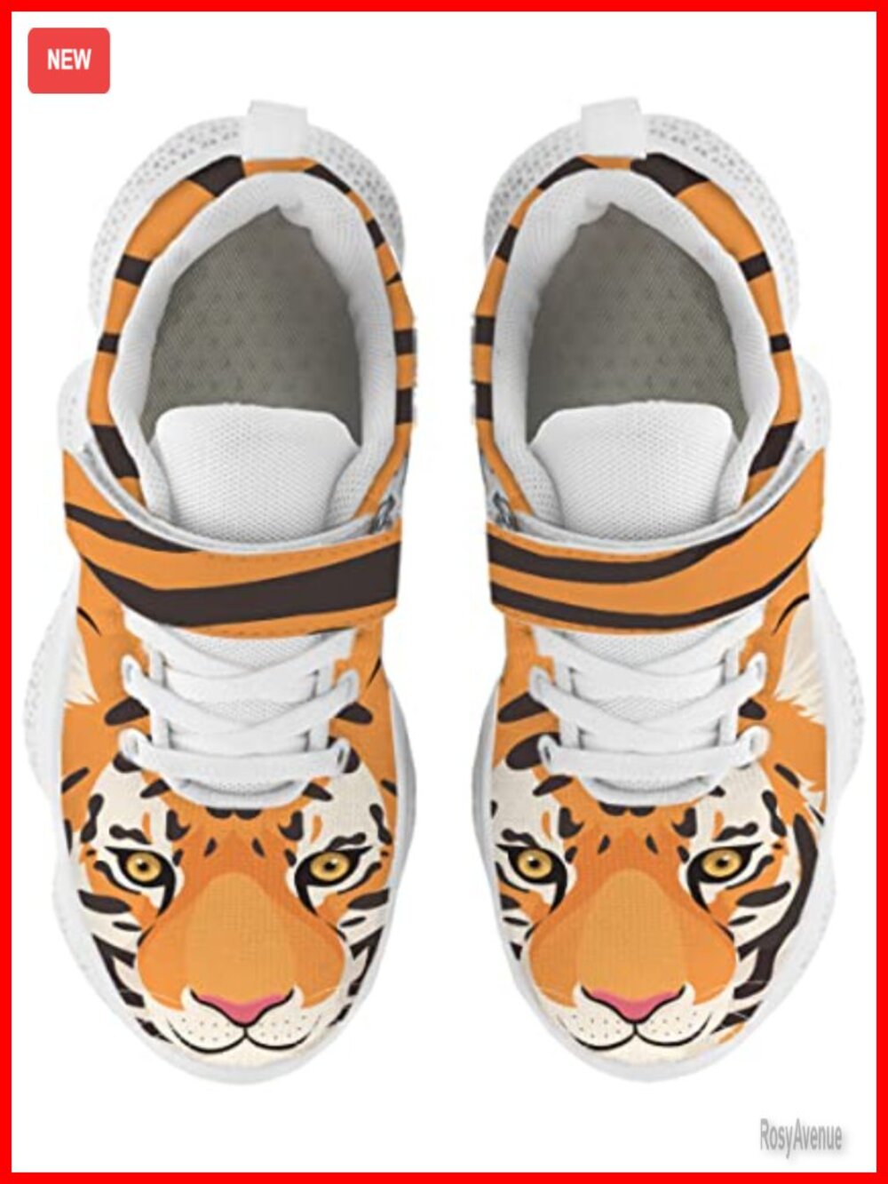 Kids Athletic Mesh Hook Loop Sneakers Easy On Running Shoes